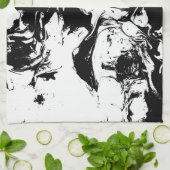 Abstracte gezichten Incidental Art Theedoek (Gevouwen)