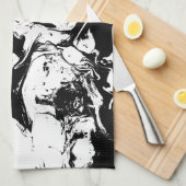 Abstracte gezichten Incidental Art Theedoek (Quarter Fold)