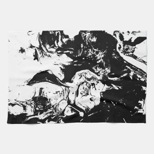 Abstracte gezichten Incidental Art Theedoek (Horizontaal)