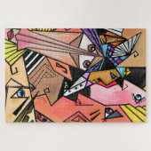 Abstracte gezichten kubisme portretpuzzel legpuzzel (Horizontaal)