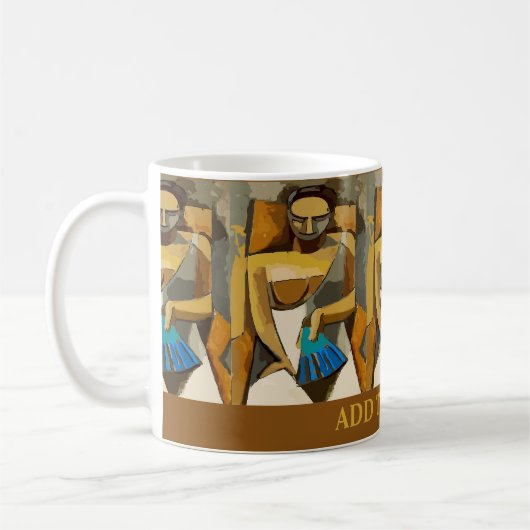 Abstracte gezichten, voeg tekst, de Mok van het Ko (Links)