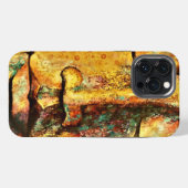 Abstracte gezichtskunst iPhone hoesje (Achterkant horizontaal)