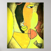 Abstracte gezichtskunst - Toned Poster (Voorkant)