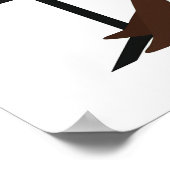 Abstracte gezichtsloze zwarte vrouw muurkunst poster (Hoek)