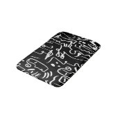 Abstracte gezichtsmaskers: geometrisch patroon badmat (Gekanteld)