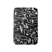 Abstracte gezichtsmaskers: geometrisch patroon badmat (Voorkant Verticaal)