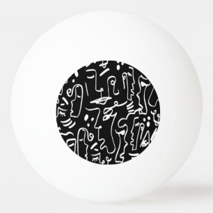 Abstracte gezichtsmaskers: geometrisch patroon pingpongbal