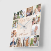 Abstracte gezinstijden Neutrale foto Vierkante Klok (Hoek)