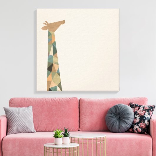 Abstracte Giraffe Canvas Afdruk (Insitu (Woonkamer))
