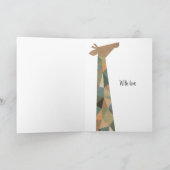 Abstracte Giraffe Kaart (Binnen)