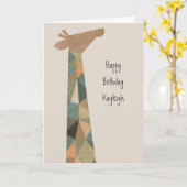 Abstracte Giraffe Kaart (Gele Bloem)