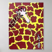 Abstracte Giraffe Poster (Voorkant)