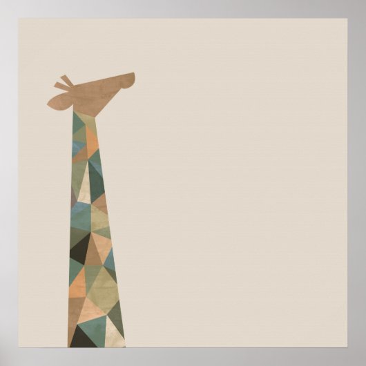 Abstracte Giraffe Poster (Voorkant)