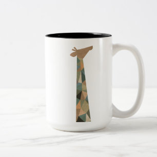 Abstracte Giraffe Tweekleurige Koffiemok