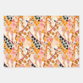 Abstracte Giraffes in het roze Inpakpapier Vel (Voorkant 2)