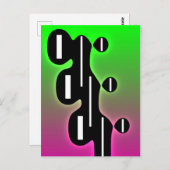 Abstracte gitaar briefkaart (Voorkant / Achterkant)