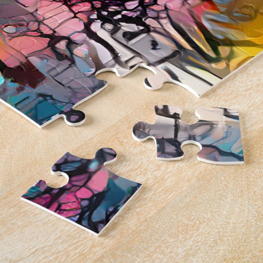 Abstracte gitaar | Harde uitdagende Jigzaag Legpuzzel (Zijkant)