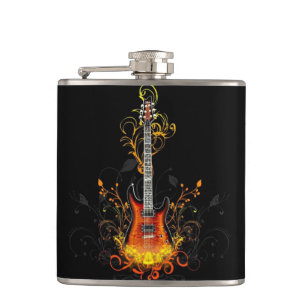 Abstracte gitaar heupfles