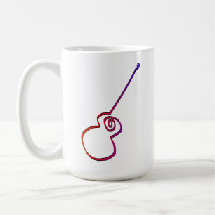 Abstracte gitaar - Minimalistische lijnkunst Koffiemok