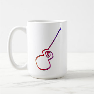 Abstracte gitaar - Minimalistische lijnkunst Koffiemok