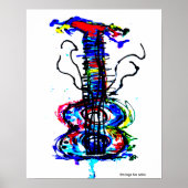 Abstracte gitaar poster (Voorkant)
