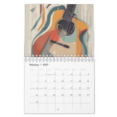 Abstracte gitaar Waterverf Kalender (Feb 2027)