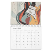 Abstracte gitaar Waterverf Kalender (Jan 2026)