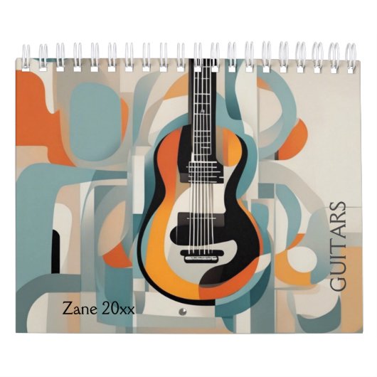 Abstracte gitaar Waterverf Kalender (Hoes)