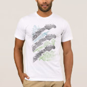 Abstracte gitaarhoofden Mannen T-shirt (Voorkant)