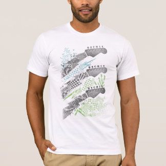 Abstracte gitaarhoofden Mannen T-shirt