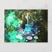 Abstracte gitaarkunst briefkaart (Voorkant)