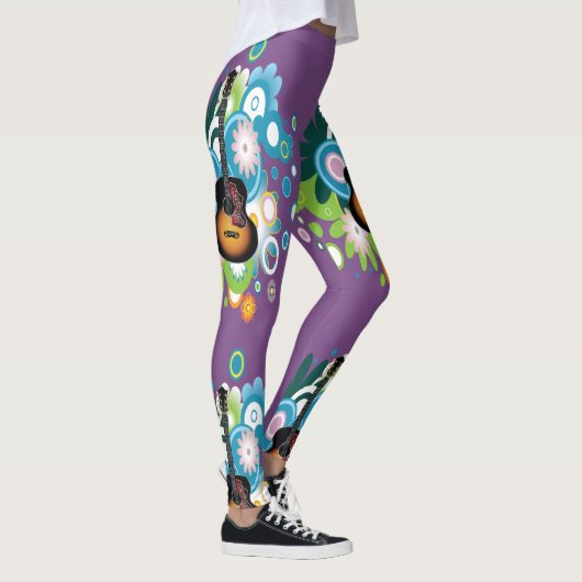 Abstracte gitaarLeggings Leggings (Rechts)
