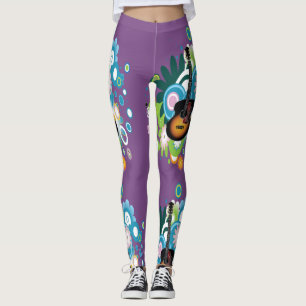 Abstracte gitaarLeggings Leggings