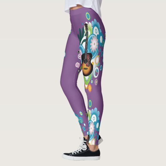 Abstracte gitaarLeggings Leggings (Links)