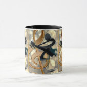 Abstracte gitaarmuziek mok (Midden)