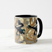 Abstracte gitaarmuziek mok (Voorkant rechts)