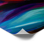 Abstracte gitaarmuziek spelen poster (Hoek)