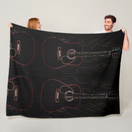Abstracte gitaren fleece deken