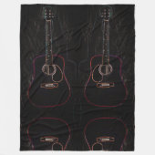 Abstracte gitaren fleece deken (Voorkant)