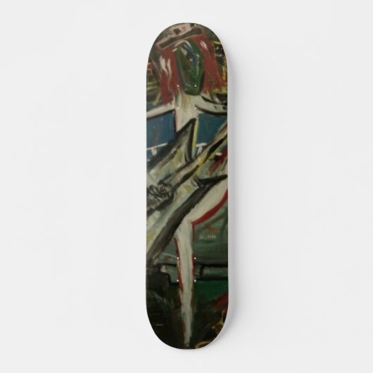 Abstracte Gitarist Persoonlijk Skateboard (Voorkant)