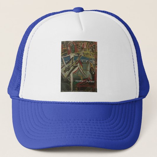 abstracte gitarist trucker pet (Voorkant)