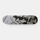 ABSTRACTE GITARIST ZWART WIT PERSOONLIJK SKATEBOARD (Horizontaal)