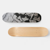 ABSTRACTE GITARIST ZWART WIT PERSOONLIJK SKATEBOARD (Horizontaal)