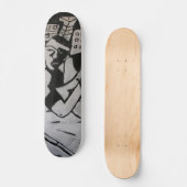 ABSTRACTE GITARIST ZWART WIT PERSOONLIJK SKATEBOARD (Voorkant)
