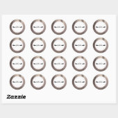 Abstracte Glam Roze Rose Gold Glam Makeup Lashes Ronde Sticker (Vel)