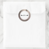 Abstracte Glam Roze Rose Gold Glam Makeup Lashes Ronde Sticker (Tas)