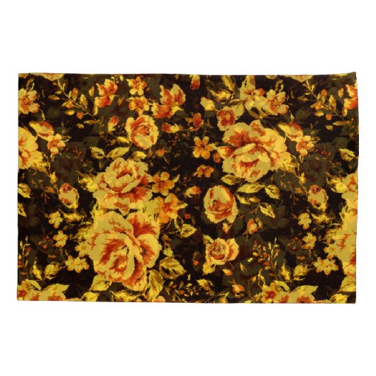 Abstracte glans van de florale glans kussensloop (Achterkant)