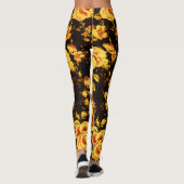 Abstracte glans van de florale glans leggings (Achterkant)
