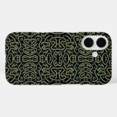 Abstracte glansbuis met groene en gouden kleuren Case-Mate iPhone case (Achterkant (horizontaal))