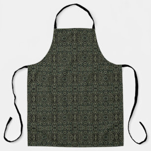 Abstracte glansbuis met groene en gouden kleuren schort